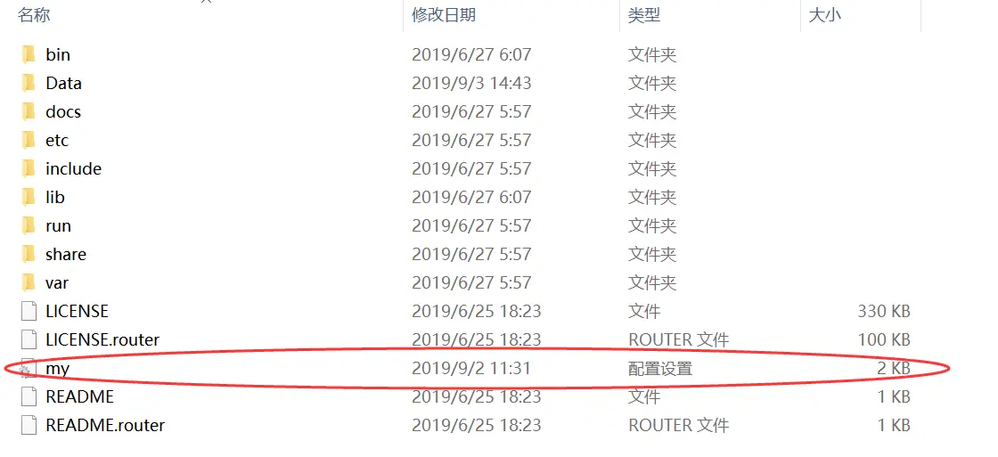 mysql-8.0.17-winx64文件夹